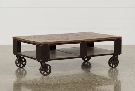 Mountainier Storage Coffee Table With Wheels