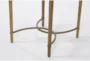 Latona Clear Glass + Bronze Metal Oval End Table - Detail