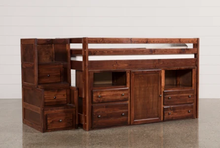 Sedona Junior Wood Loft Storage Bed With Junior Stair Chest - Main