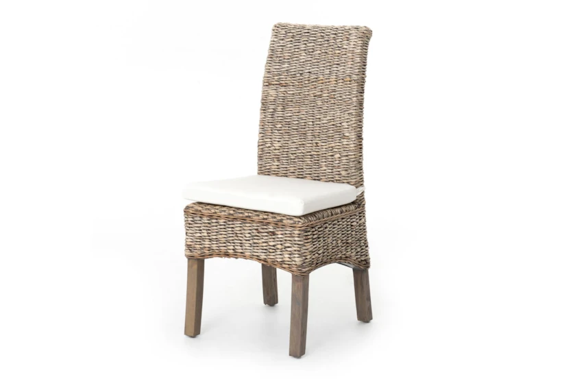 Grey Wash Banana Leaf Chair With Cushion - 360