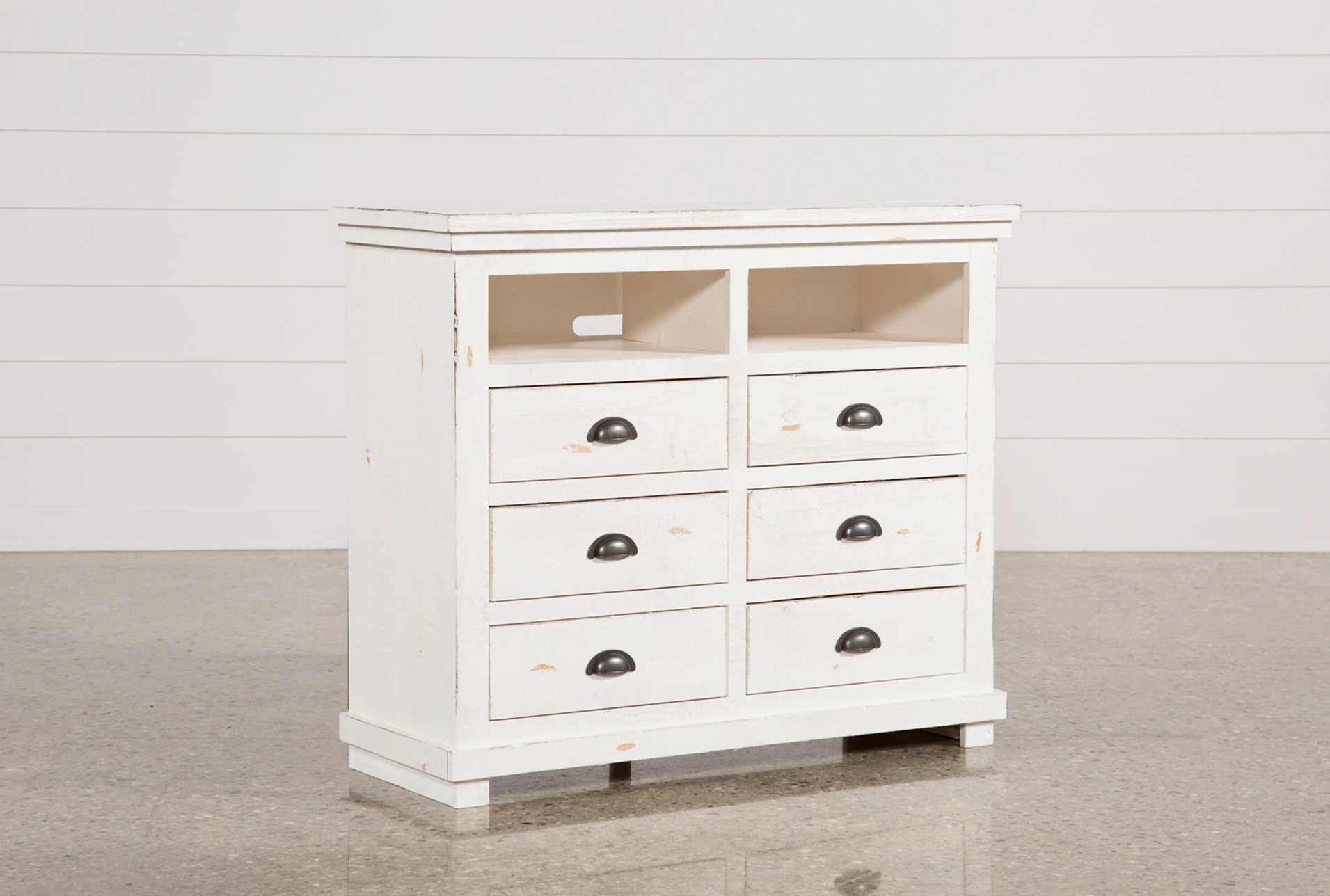 Sinclair White Media Chest Living Spaces