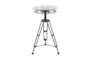 25" Metal Glass Accent Table - Material