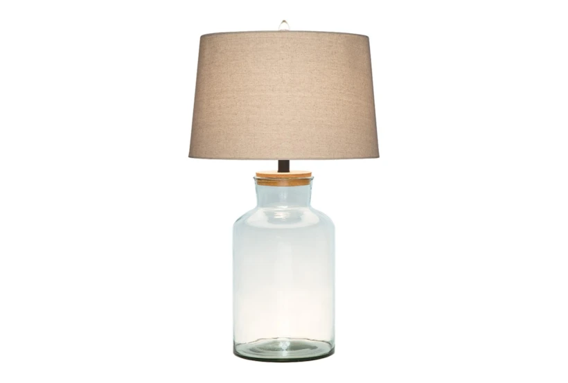 28 Inch Clear Glass Fillable Jar Table Lamp - 360
