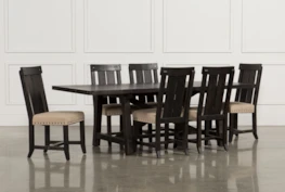 Jaxon 7 Piece Rectangle Dining Set With Wood Chairs