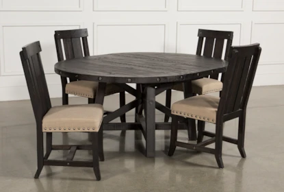 Featured image of post Round Dining Table Set For 5 / Round tables allow for flexibility of use and space, and also provide the opportunity to showcase your personal character and style.