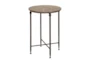 18" Round Iron And Marble Accent Table - Signature