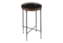 18" Round Gold And Black Marble Tray Accent Table - Material