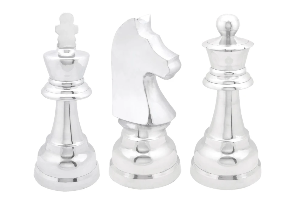 3 Piece Set Aluminum Chess