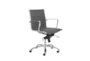 Sawtelle Gray Faux Leather Low Back Rolling Office Desk Chair - Detail