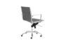 Sawtelle Gray Faux Leather Low Back Rolling Office Desk Chair - Detail