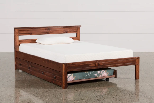 Sedona Full Platform Bed With Trundle With Mattress - 360
