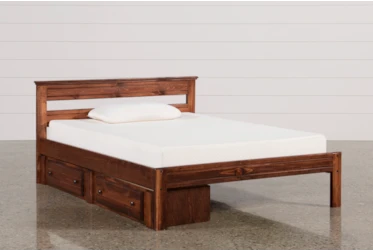 Sedona Full Platform Bed With Single 2- Drawer Storage Unit