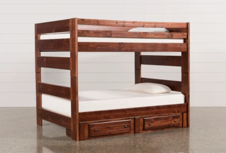 Sedona Full Over Full Bunk Bed With 2 Drawer Storage Unit