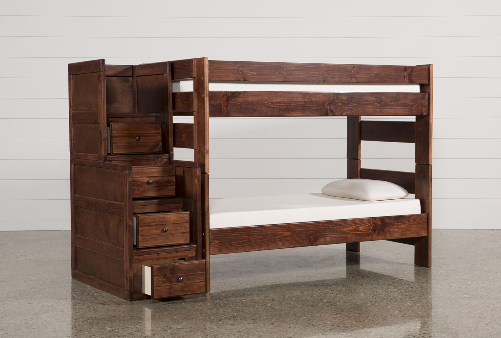 bunk bed with step drawers