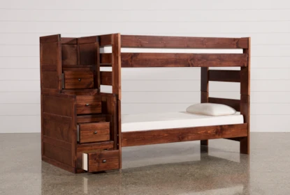 Sedona Twin Over Twin Bunk Bed With Stairway Chest | Living Spaces