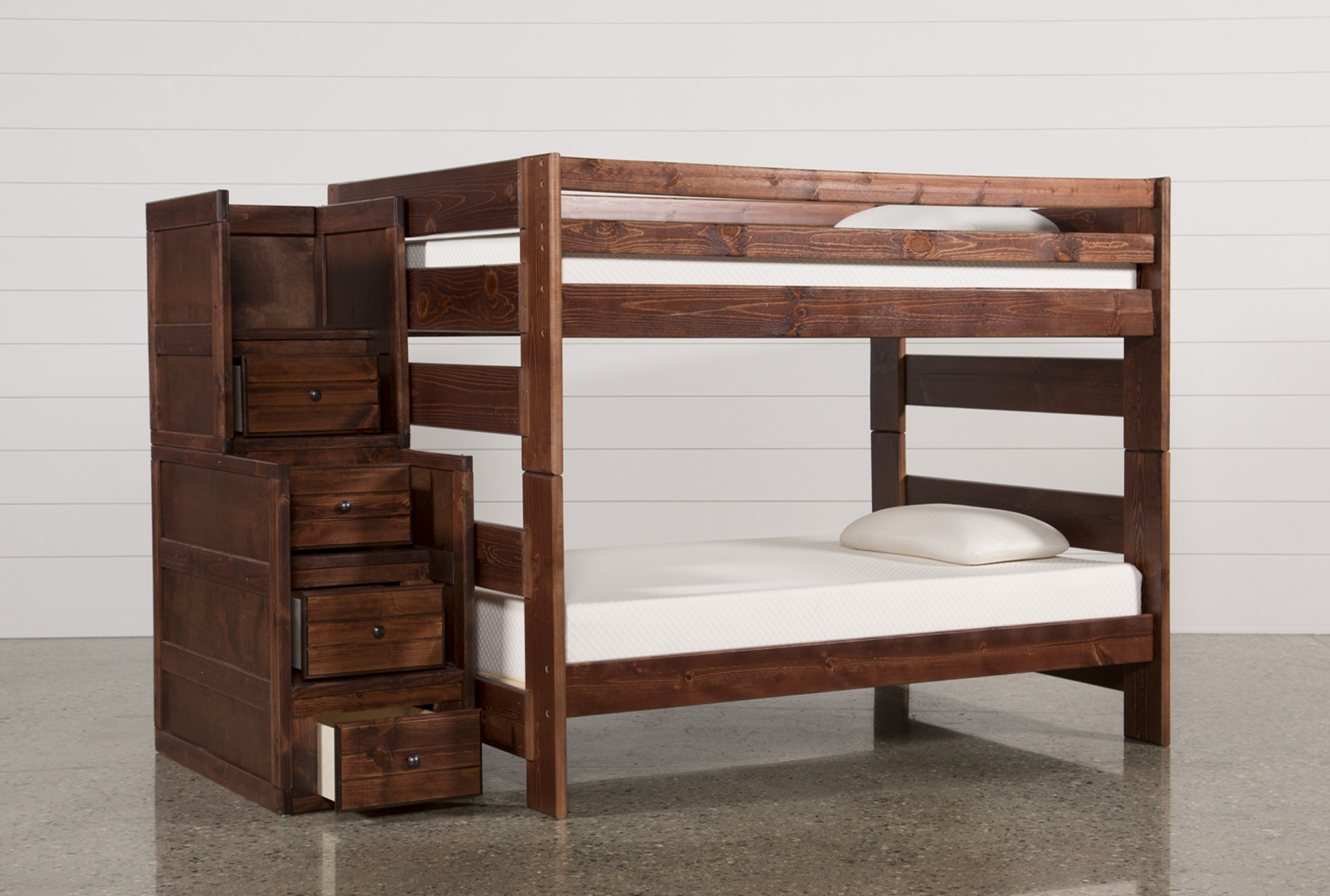 full over full wooden bunk beds