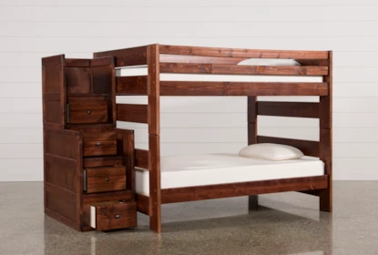 Sedona Full Over Full Bunk Bed With Stairway Chest | Living Spaces