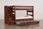 Sedona Twin Over Twin Bunk Bed With Trundle/Mattress & Stairway Chest - Left