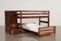 Sedona Junior Wood Loft Bed With Twin Caster Bed & Junior Stair Chest - Side