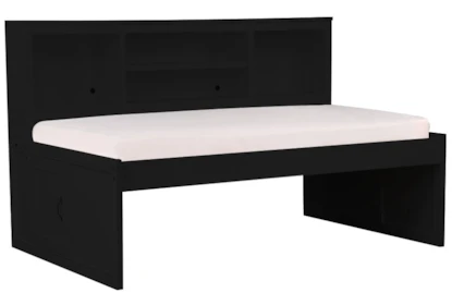 Kendall Black Twin Roomsaver Bed With, Twin Roomsaver Bed