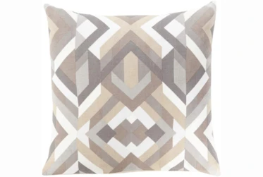Accent Pillow-Seraphina Grey Woven Geo