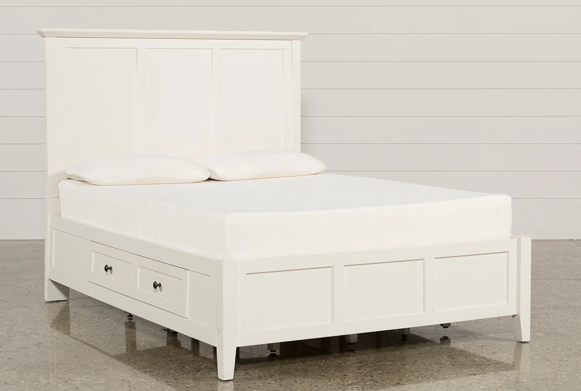 Copenhagen White Full Storage Bed | Living Spaces