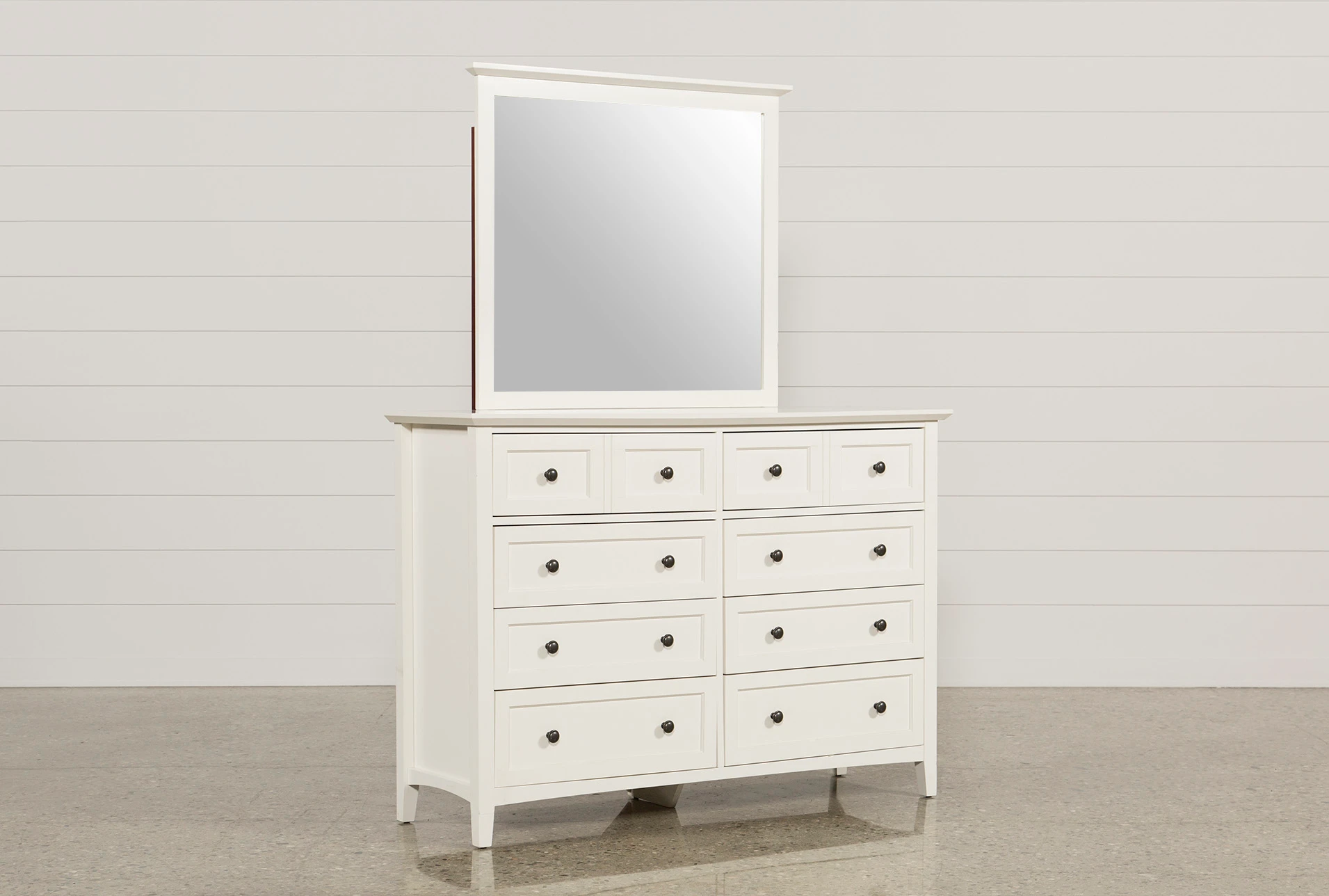 Copenhagen White Dresser Mirror Living Spaces