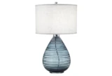 Table Lamp-Rictor Blue Glass | Living Spaces