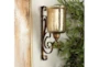 20 Inch Metal & Glass Candle Sconce - Room