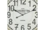24 Inch Silver Metal Wall Clock - Detail