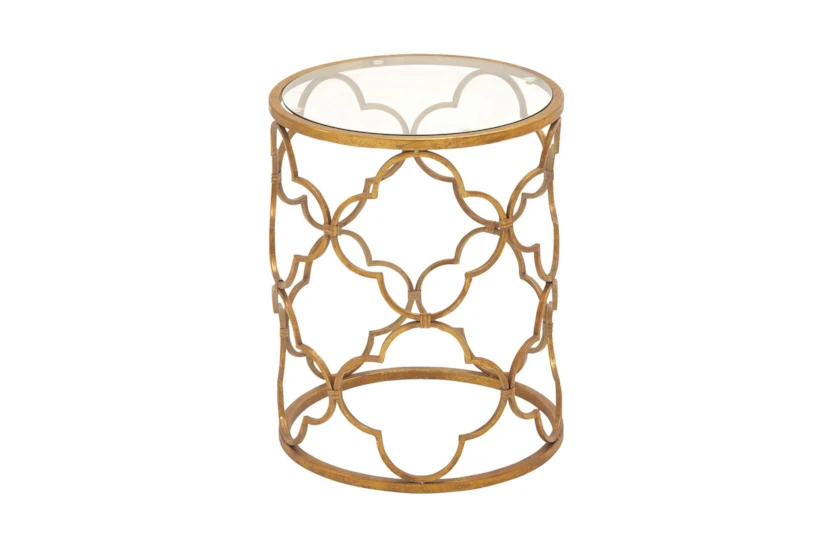 Lalita Metal & Glass Accent Table - 360