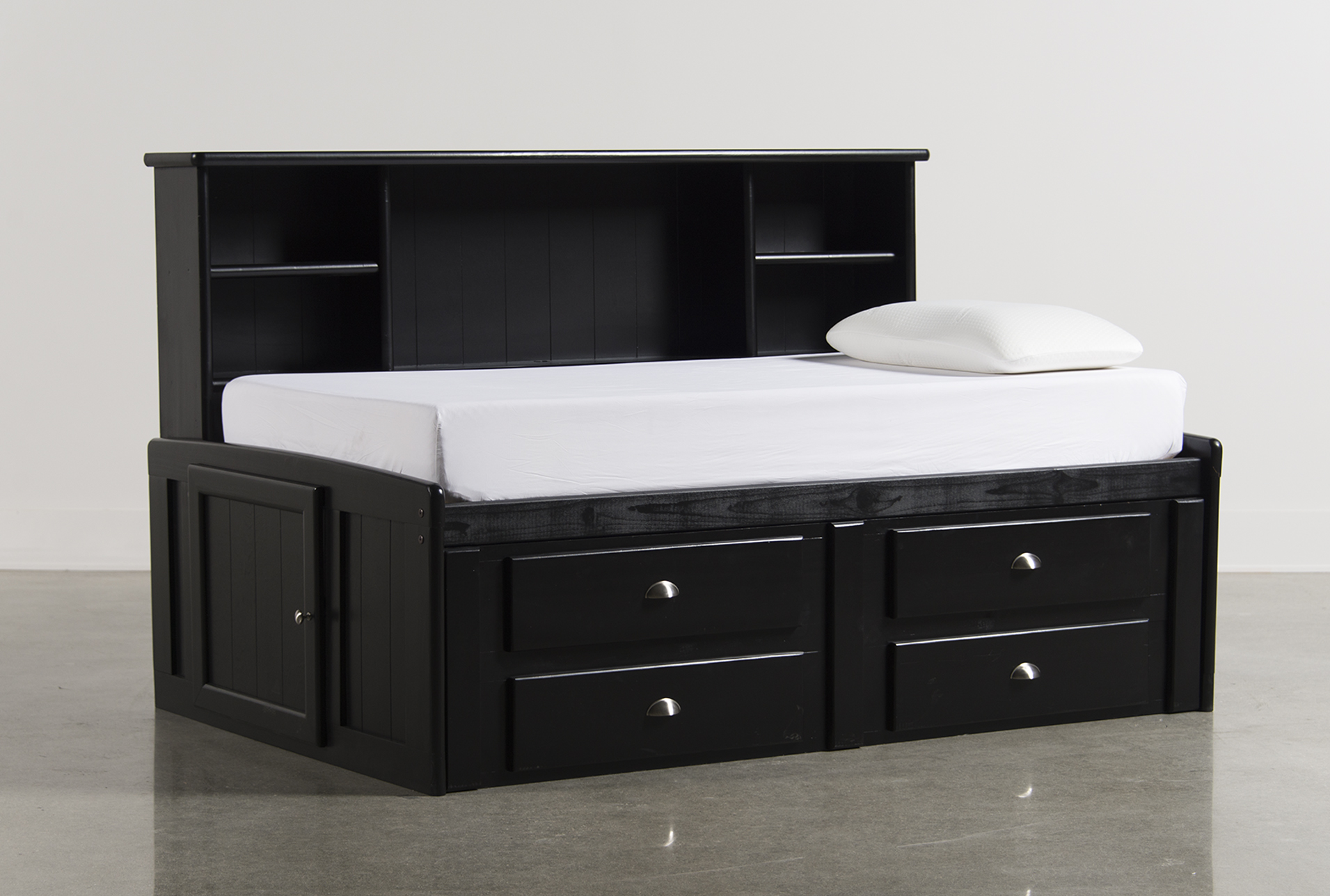 Black Twin Platform Bed 3 Spacious Storage Drawers Modern Daybed 