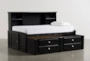 Summit Black Twin Bookcase Daybed Bed With 2- Drawer Captains Trundle - Signature