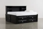 Summit Black Full Wood Bookcased Platform Daybed With 2-Drw Captains Trundle - Signature