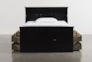 Summit Black Full Bookcase Bed With Double 4- Drawer Storage - Right