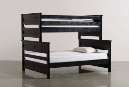 Summit Black Twin Over Full Bunk Bed Living Spaces