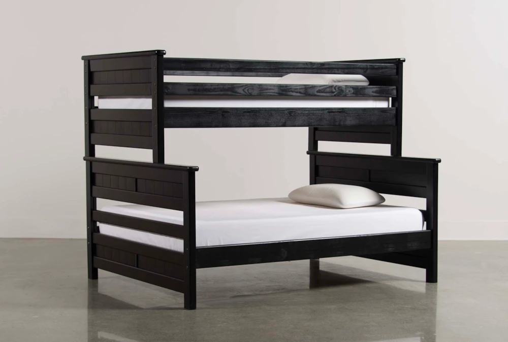 Summit Black Twin Over Full Wood Bunk Bed
