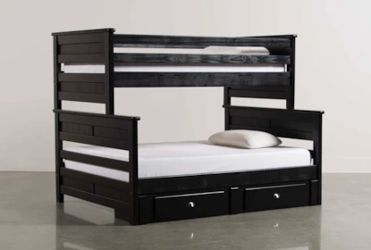 Summit Black Twin Over Full Bunk Bed, 2 Full Size Bunk Beds