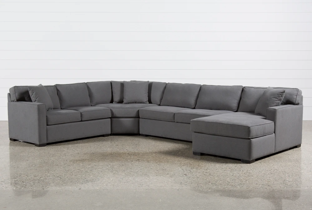Alder Foam 4 Piece 152" Sectional With Right Arm Facing Chaise