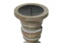 3 Piece Set Distressed Wooden Candleholders - Detail