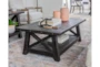 Jaxon Black Rectangle Coffee Table With Storage Shelf - Room