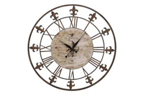 36 Inch Fleur De Lis Clock