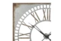 36 Inch Aged Metal Roman Clock - Detail