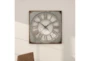 36 Inch Aged Metal Roman Clock - Room