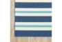 1'9"x2'8" Outdoor Rug-Cabana Stripes Blue - Detail