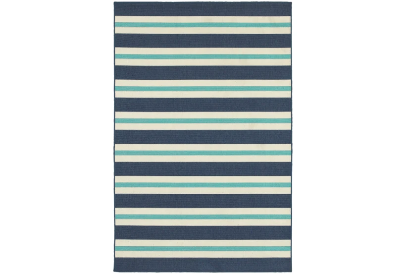1'9"x2'8" Outdoor Rug-Cabana Stripes Blue - 360