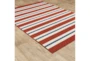 2'3"x7'5" Outdoor Rug-Cabana Stripes Red - Detail
