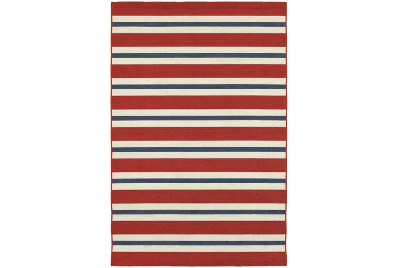 2'3"x7'5" Outdoor Rug-Cabana Stripes Red - 360