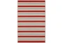 3'6"x5'5" Outdoor Rug-Cabana Stripes Red - Signature