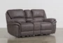 Norfolk Grey 81" Power Reclining Loveseat With Console - Signature